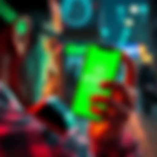 A person looks distressed while checking their phone, showing a cryptocurrency loss on a mobile screen