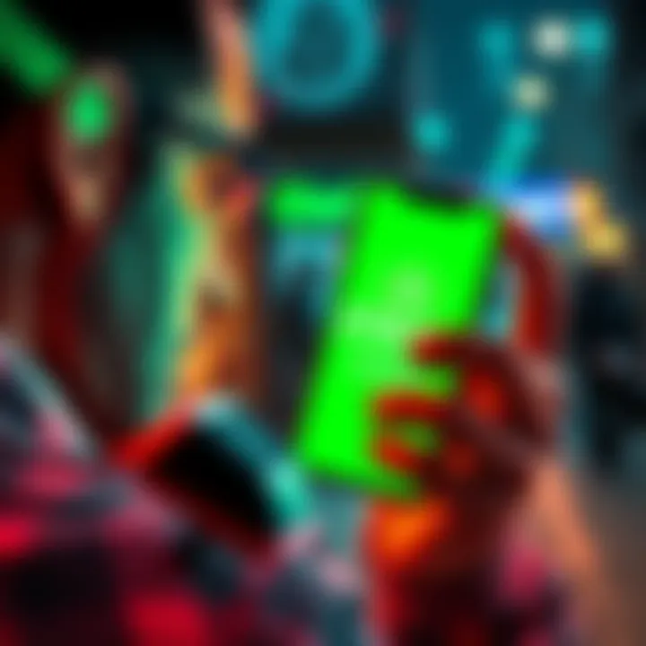 A person looks distressed while checking their phone, showing a cryptocurrency loss on a mobile screen