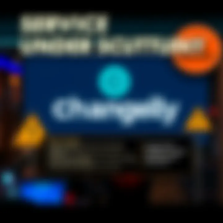 Changelly Service Under Scrutiny A graphic showing the Changelly logo with warning signs and a list of claims against the service, highlighting concerns about fund retention.