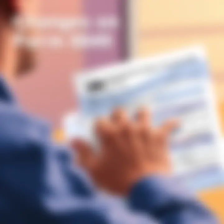 Illustration showing a Form 8949 with new fields highlighted and a person reviewing the form