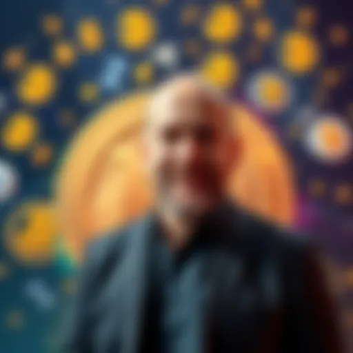 Charles Hoskinson standing in front of cryptocurrency symbols, promoting his $200 million Midnight project