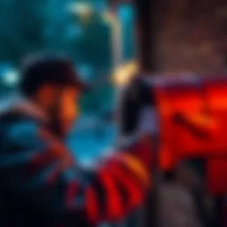 Individual looking into mailbox for received 1099-DA forms as deadline nears