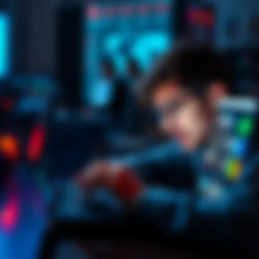 A person looking at a laptop screen with a worried expression while checking if a website is down