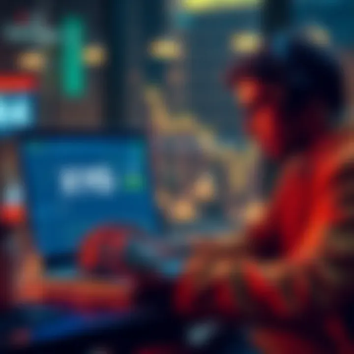 Person checking XYO holdings on Coinbase Individual looking at their XYO cryptocurrency balance on a laptop