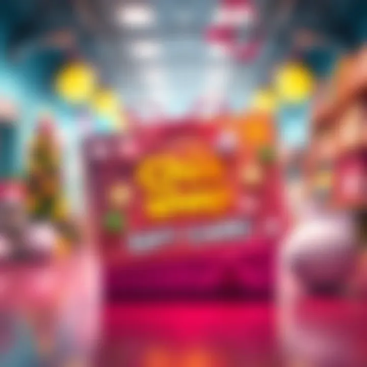 A colorful gift card from the Chia Shop showcasing Chia-themed designs and text, ideal for fans of Chia products.