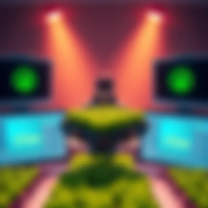 A person transferring Chia plots from one computer to another, with Chia logos and digital plots visible on the screens.