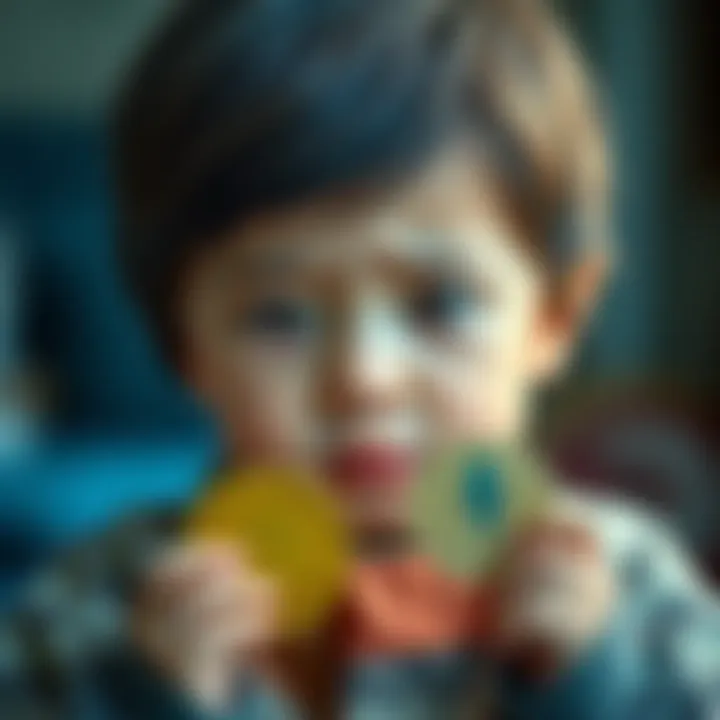 Child comparing BMNR and ETH A five-year-old child with a puzzled expression looking at two colorful tokens labeled BMNR and ETH.