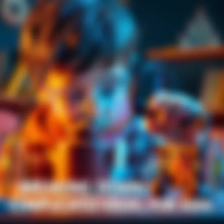 A young child exploring science concepts with a magnifying glass A child engaging with simplified science concepts through play