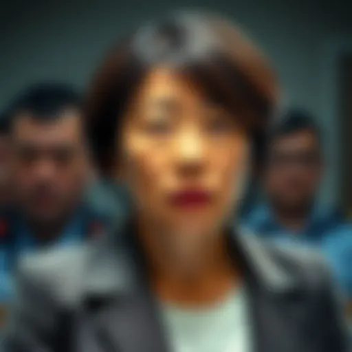 A Chinese woman is shown in court, facing charges related to a large Bitcoin fraud case
