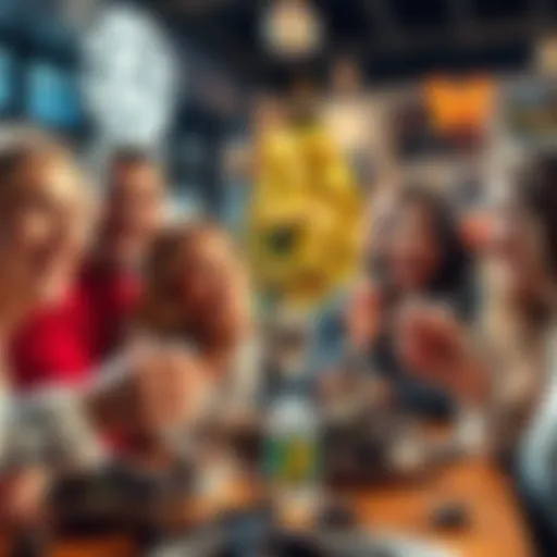 A group of friends enjoying chocolate covered raisins at a festive gathering