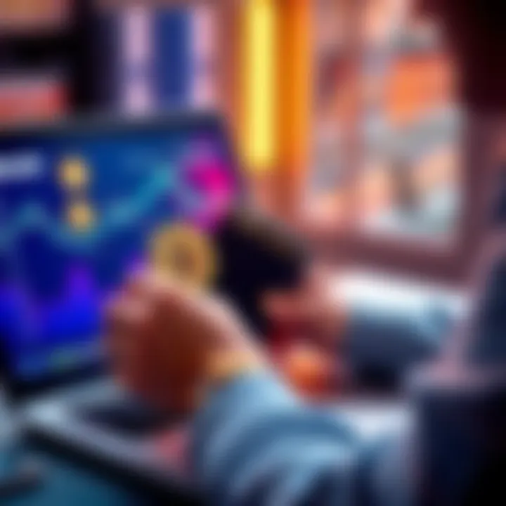 Selecting a Bitcoin Wallet A person comparing different Bitcoin wallet options on a laptop, highlighting user-friendly choices for beginners.