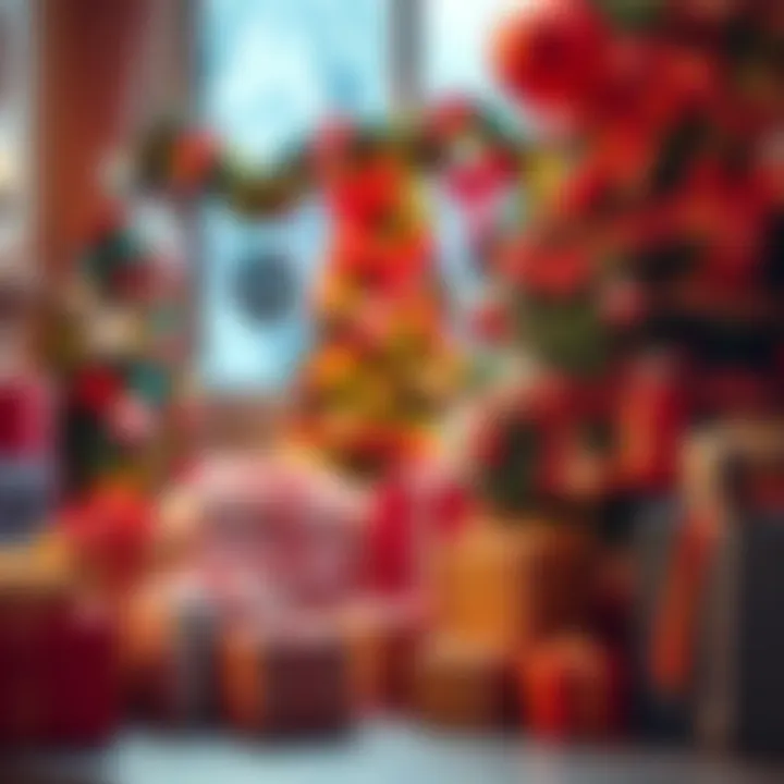 A festive scene with a decorated Christmas tree and various gift boxes, signaling upcoming holiday sales.
