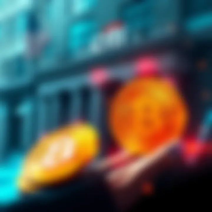 Citi Bank's new Bitcoin custody service for institutions, depicted with Bitcoin symbols and financial graphics