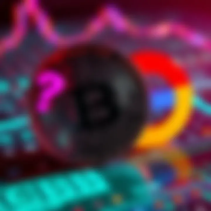 A visual representation of CKB coin next to Google logo with question marks indicating confusion over its absence in the quantum study.