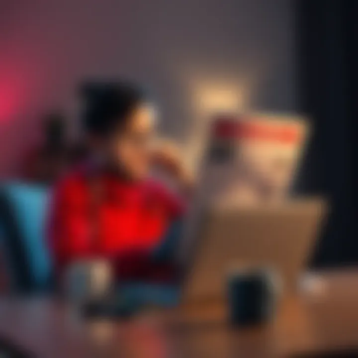 Clarifying Misunderstandings A person reading a news article on a laptop, looking puzzled, with a coffee mug beside them.