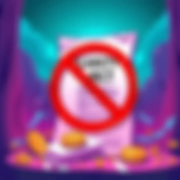 Illustration showing a document labeled 'Clarity Act' with a prohibition sign over stablecoins, symbolizing new regulations on rewards