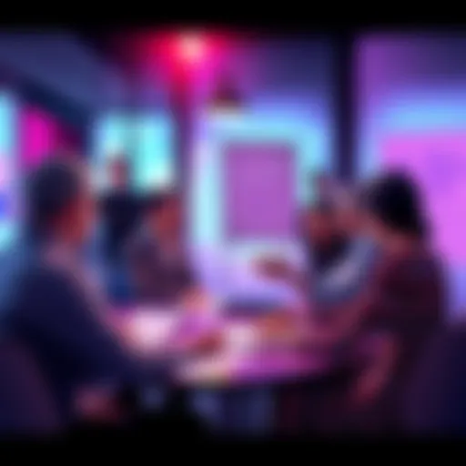 People discussing updates on the Clarity Act with charts and documents in front of them