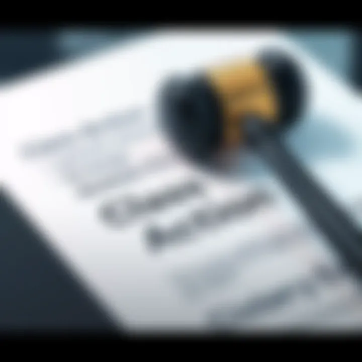 A gavel rests on a legal document with the words 'Class Action' highlighted, symbolizing the launch of a legal battle against a strategy firm.