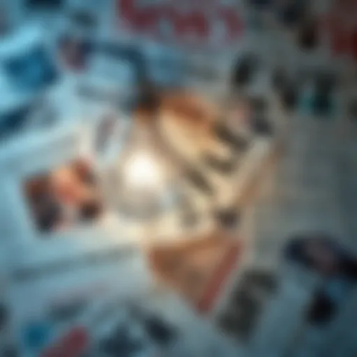 A light bulb overlaid on a collage of headlines and articles, symbolizing new understanding of recent discussions.
