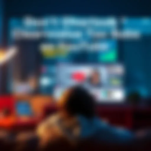A person watching a financial tutorial on YouTube about Clearvalue Tax and CPA services.