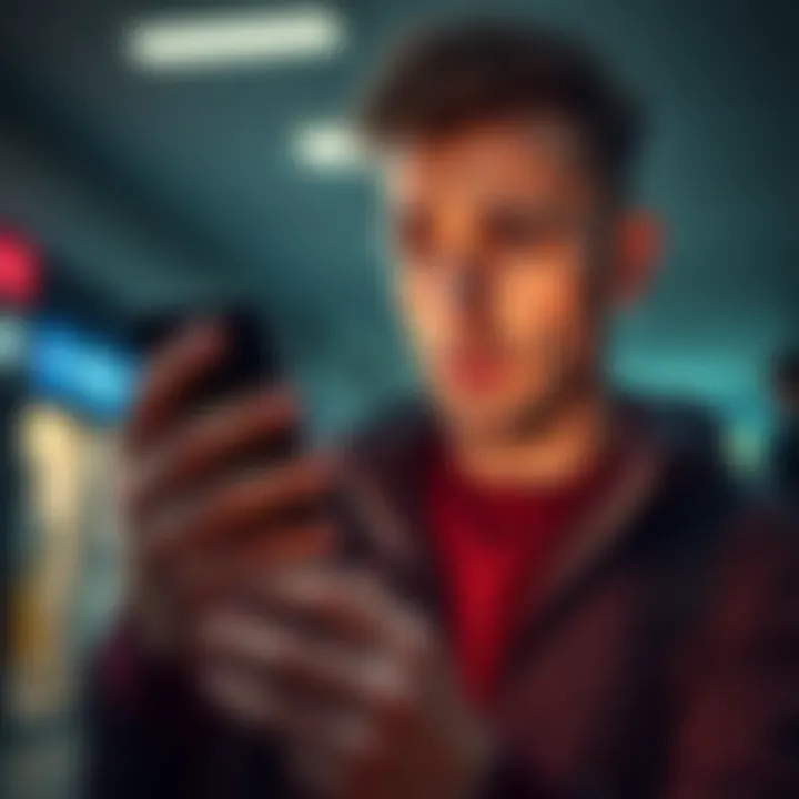 A worried client looks at his phone showing Gocardless and Revolut apps, struggling with a payment issue.