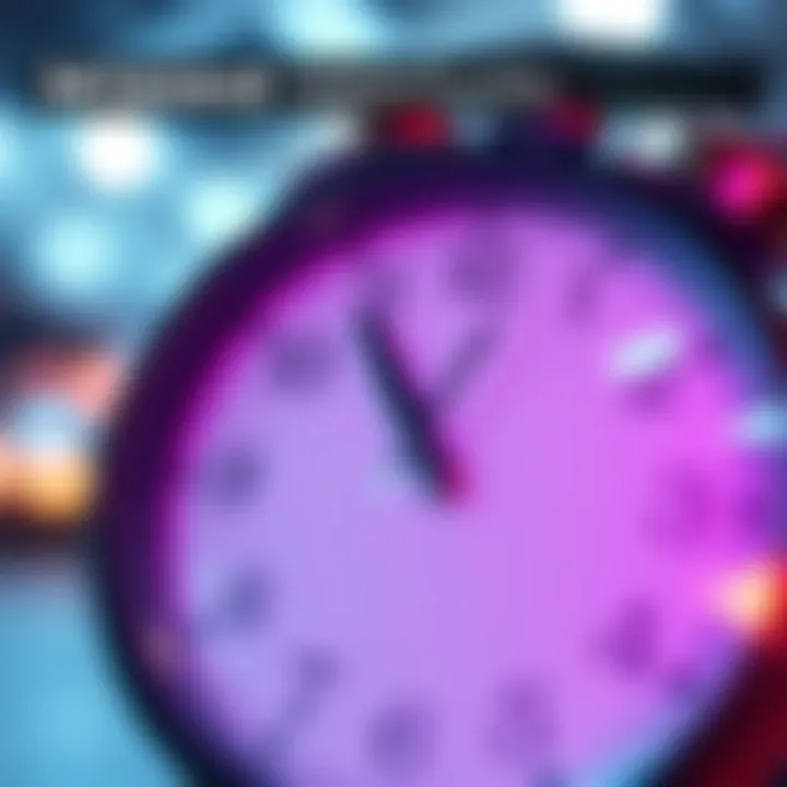 A close-up of a clock with its hands moving quickly, symbolizing urgency and missed opportunities.