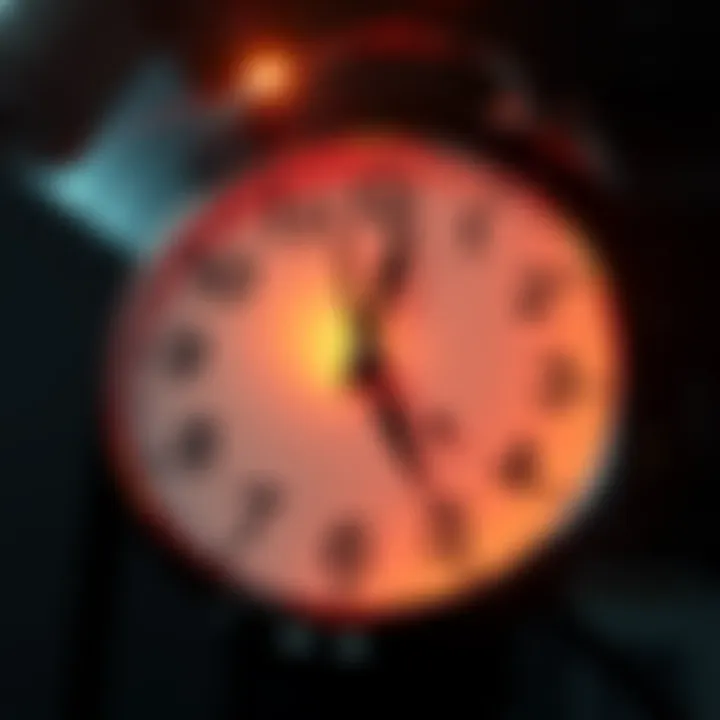 Clock with Numbers A clock showing time moving forward, symbolizing anticipation and the feeling of being early.