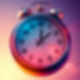 A clock showing labels like 'soon', 'later', and 'eventually' around its face, illustrating how the meaning of time changes based on context.