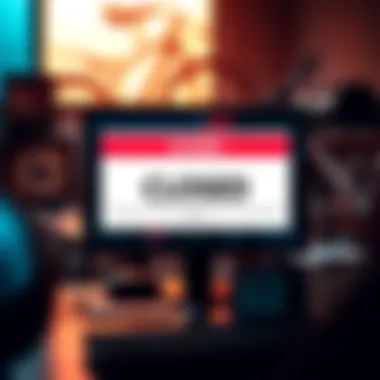 A computer screen showing a closed account notice with a bike image in the background