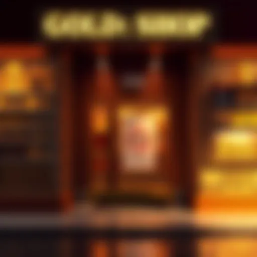 A closed gold shop with a sign indicating no buying or selling, reflecting economic struggles