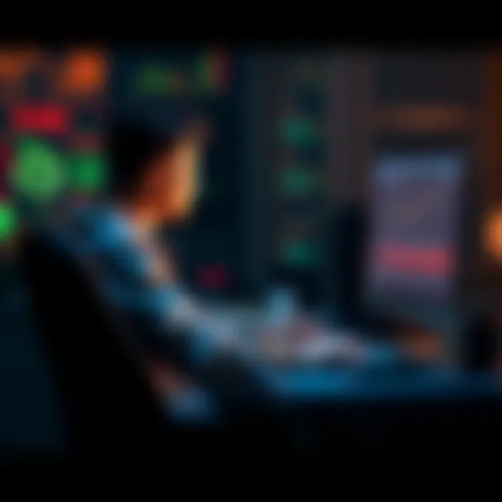 A person sitting at a computer, contemplating the process of closing a cryptocurrency exchange account and concerned about KYC data retention.