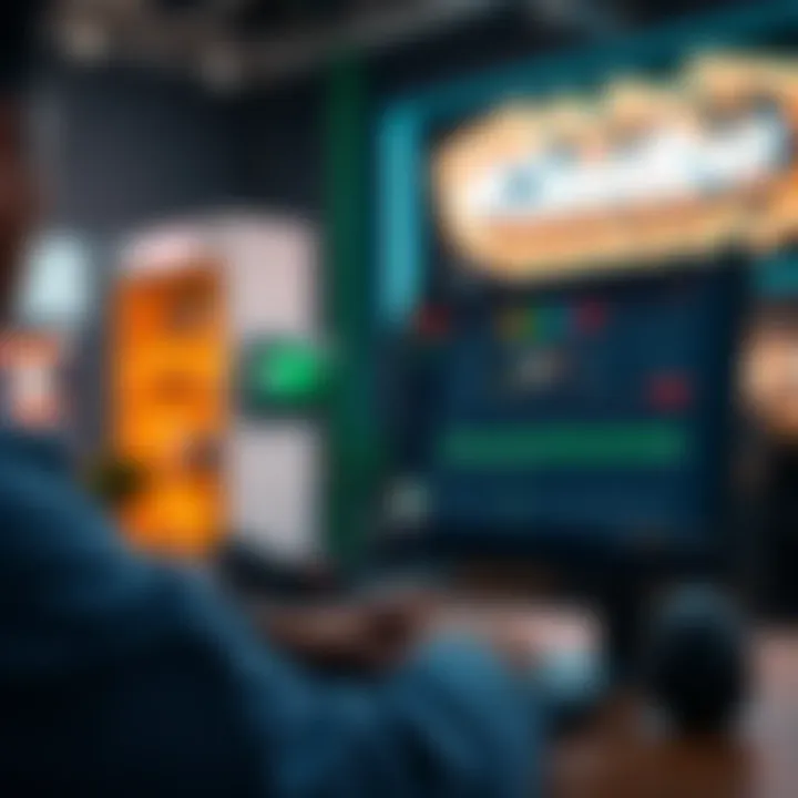 A user engaging with the Cloudbet platform on a computer, showcasing a smooth betting interface with clear odds and a welcoming environment.