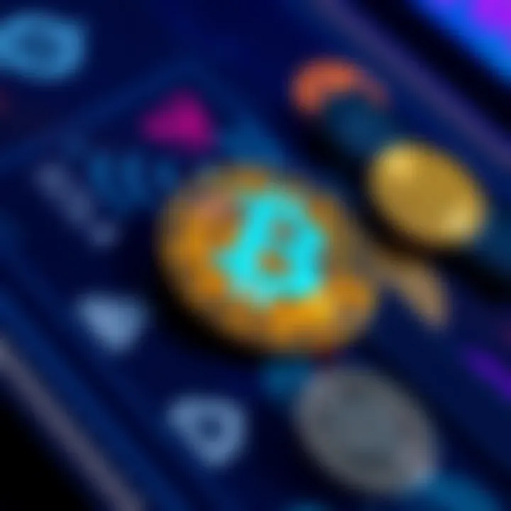 Coin in Wallet A close-up view of a digital wallet screen showing an unexpected cryptocurrency coin alongside familiar coins, highlighting concerns about scams.