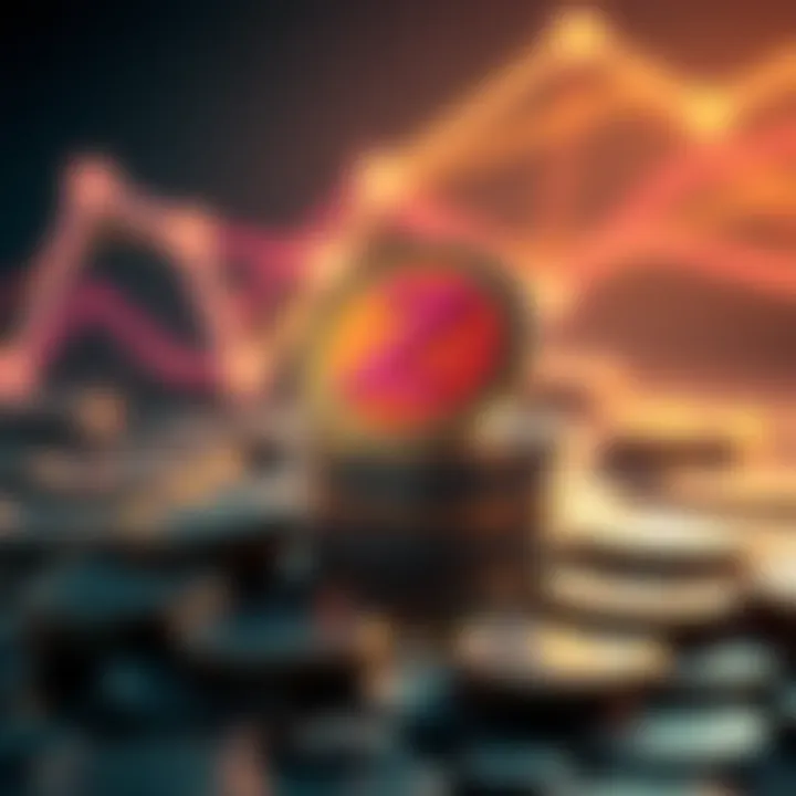 A stack of coins featuring the Z Cash logo, symbolizing investment potential.