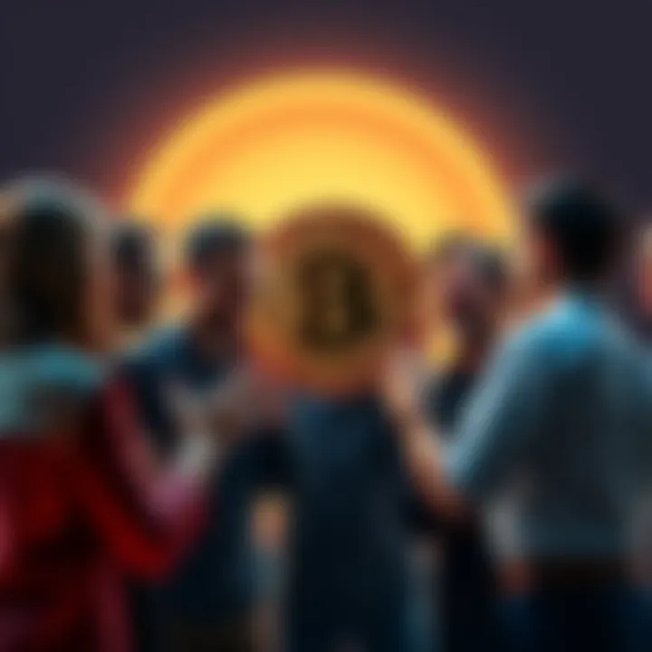 People discussing a coin projected to reach a value of $150K, showing excitement and interest.