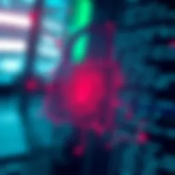A warning sign with a digital lock and computer code, symbolizing security threats due to the Coinbase data leak.