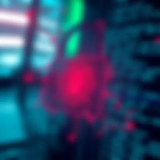 A warning sign with a digital lock and computer code, symbolizing security threats due to the Coinbase data leak.