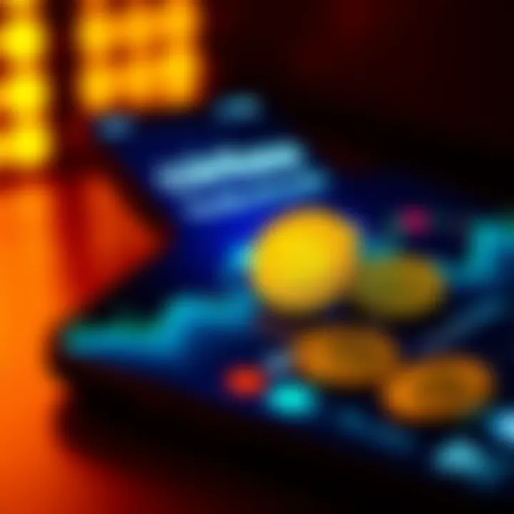 A graphic showing the Coinbase app interface with Solana tokens displayed on a digital screen, representing investor interest in cryptocurrency.