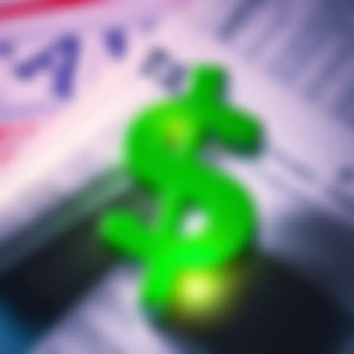 Graphic showing a dollar sign representing Coinbase's USDC cost basis set to $1, with tax forms in the background.