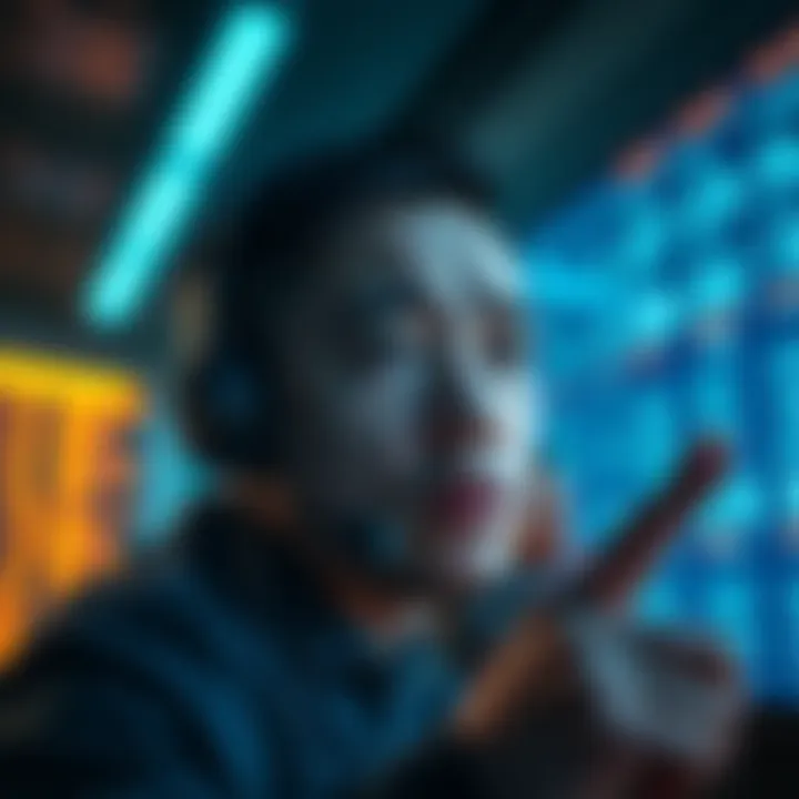 A user looks frustrated while trying to check their Coinbase account balance, showing only dots instead of numbers on the screen.