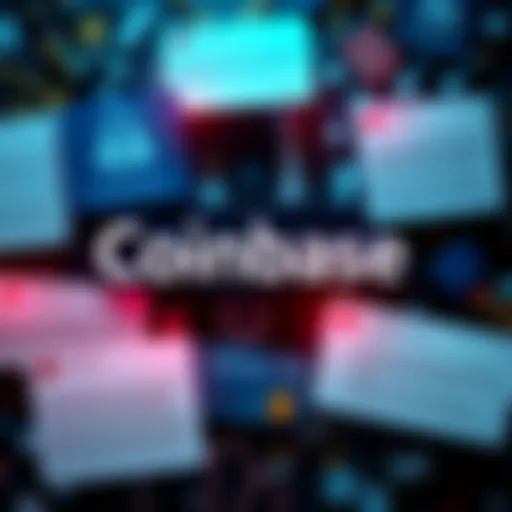 A collage of Coinbase account notifications, showing locked accounts, error messages, and worried users discussing their experiences on forums