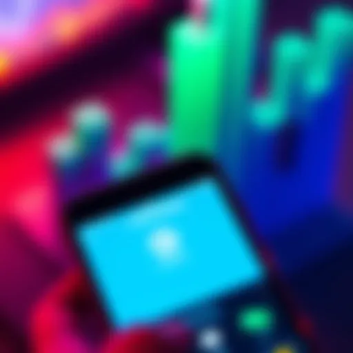Visual representation of Coinbase's rise in the App Store rankings with a smartphone displaying the Coinbase app interface