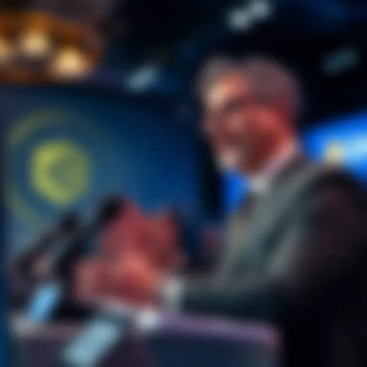 Coinbase's Chief Legal Officer discussing the nearing finalization of the stablecoin yield Clarity Act at a press conference