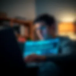 A person looking worried while viewing a news article on a laptop about the Coinbase data breach, emphasizing public safety risks.