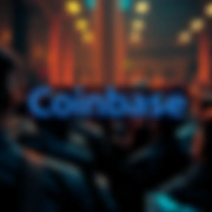 A graphic showing the Coinbase logo with a background of people looking worried, indicating layoffs and a shift towards AI technology.