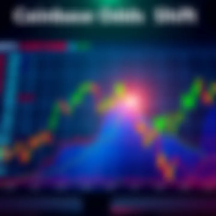 Graph showing sudden change in Coinbase odds predictions with market indicators in the background