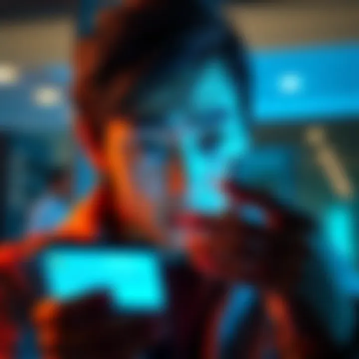 A person looking at a suspicious text message about a Coinbase withdrawal, with a worried expression.