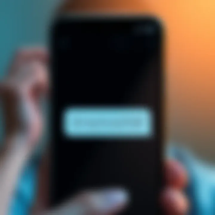 A smartphone screen displaying a suspicious text message claiming to be from Coinbase, warning about a withdrawal code, with a blurred background of a worried person.