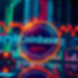 A graphic showing the Coinbase logo with a 24/7 trading symbol and stock market elements in the background