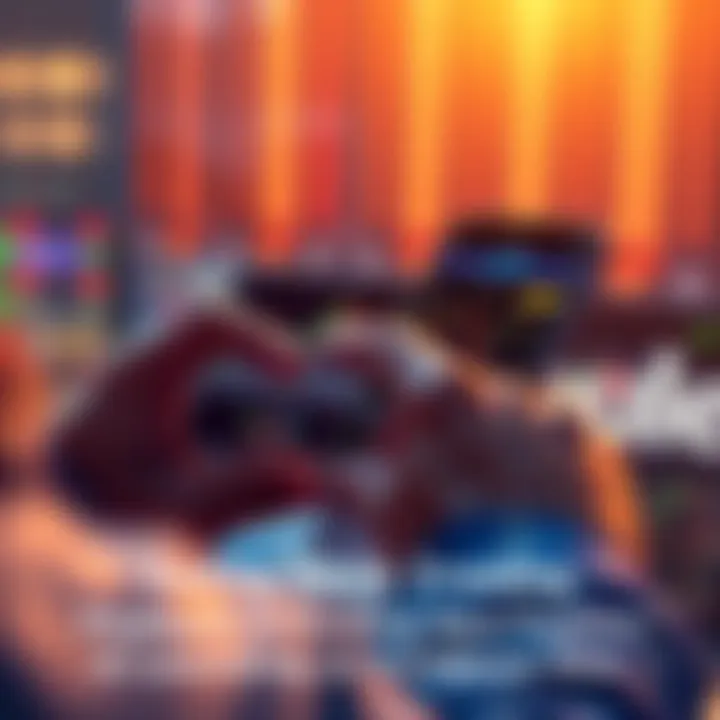 A person using a smartphone to trade stocks on the Coinbase app, showing stock charts and market data